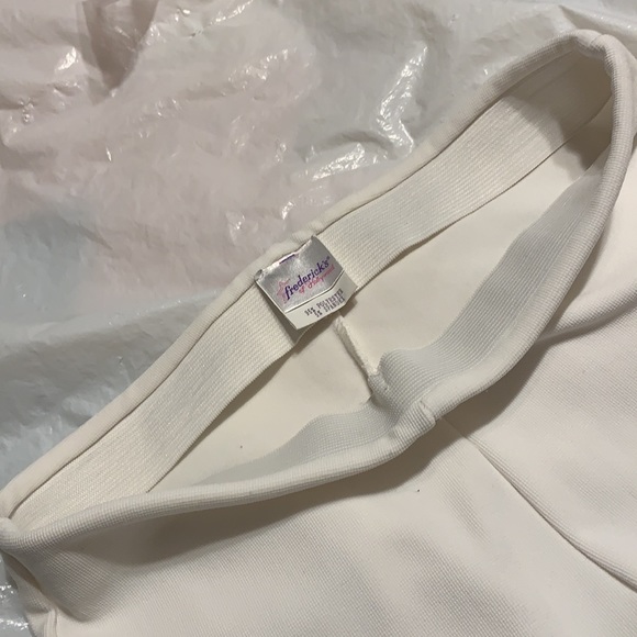 Y2K FREDERICK’S OF HOLLYWOOD WHITE SPANDEX PANT NEW SZ MEDIUM GO GO DANCER TALL - Picture 9 of 9